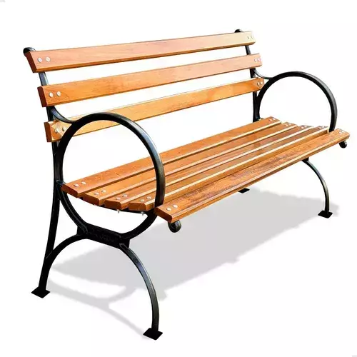 Banco de Jardim em Madeira com Encosto